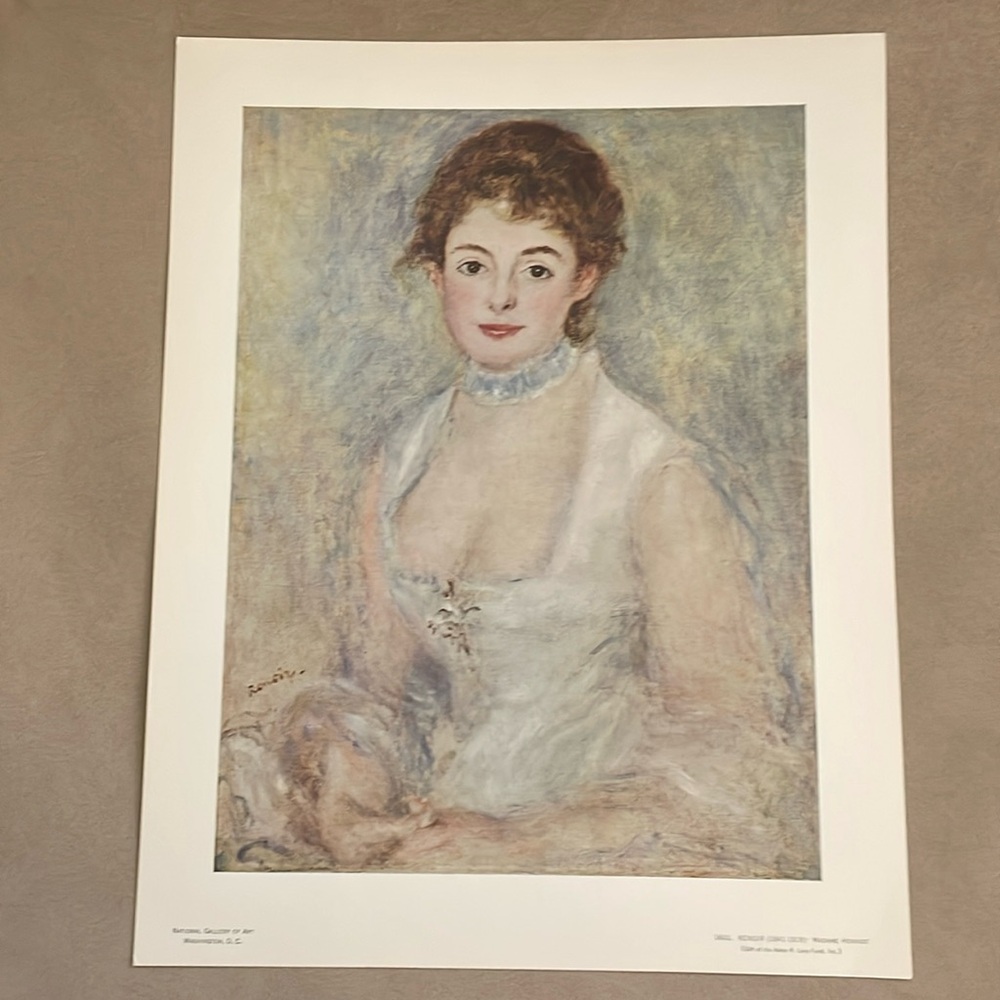 Renoir Madame Henroit 1601 ~ National Gallery of Art Lithograph